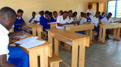 Pupils sitting in classroom