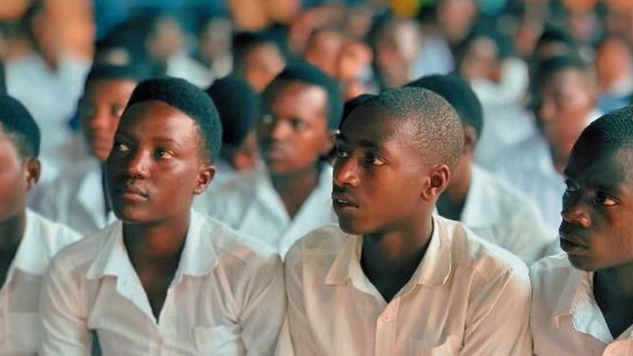 Students listening attentively, Kigarama, Rwanda