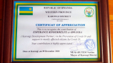 Certificate of Appreciation