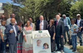 Paul und Edith Kowoll bei der 40-Jahrfeier im Kinderdorf Akaki